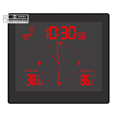 Smart Bathroom Clock SPA Temperature Humidity Meter IP65 Waterproof LCD Home Desktop Timer Analog Display Count Down Limit Alarm
