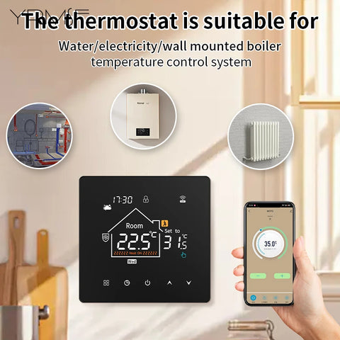 Smart WiFi Thermostat Programmable Color Display for Heating Cooling Switch Smart Temperature Control Home Office Intelligent