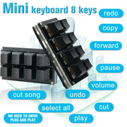 8 Key Mechanical Keyboard Programming Custom Keyboard Sayo Device Photoshop Gaming Keypad RGB Macropad Macro Keyboard