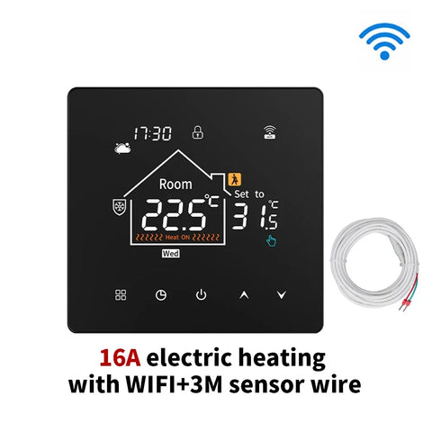 Smart WiFi Thermostat Programmable Color Display for Heating Cooling Switch Smart Temperature Control Home Office Intelligent