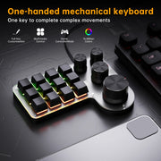 Programmable Macro Keyboard 12-Keys 4 Knob Gaming Keypad with USB Wired+BT Dual Mode Multi-Purpose Shortcut Custom Keypad