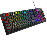 104 key Backlit Computer Keyboard Waterproof Gaming Keyboard Backlit Ergonomics Colorful Mechanical Feel Keyboard And Mouse Set