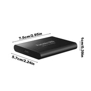 7.5x5.7cm Portable Hard Drive 2TB  External Hard Drive Consumer Electronics Supplies HDD USB Type-C 3.1 High Speed Flash Drive