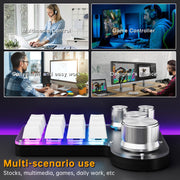 Programmable Macro Keyboard 12-Keys 4 Knob Gaming Keypad with USB Wired+BT Dual Mode Multi-Purpose Shortcut Custom Keypad