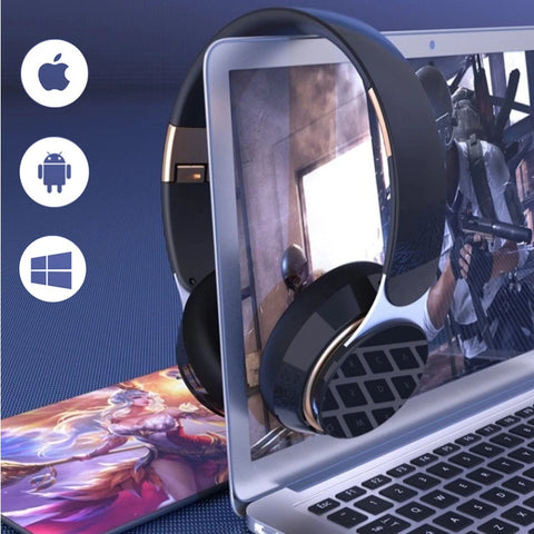 Wireless Headsets Foldable Bluetooth Earphones Noise Reduction Sports Headsets With HD Mic Gaming Headphones Bass Headsets