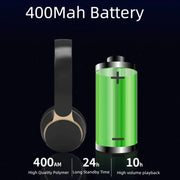 Wireless Headsets Foldable Bluetooth Earphones Noise Reduction Sports Headsets With HD Mic Gaming Headphones Bass Headsets