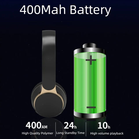 Wireless Headsets Foldable Bluetooth Earphones Noise Reduction Sports Headsets With HD Mic Gaming Headphones Bass Headsets