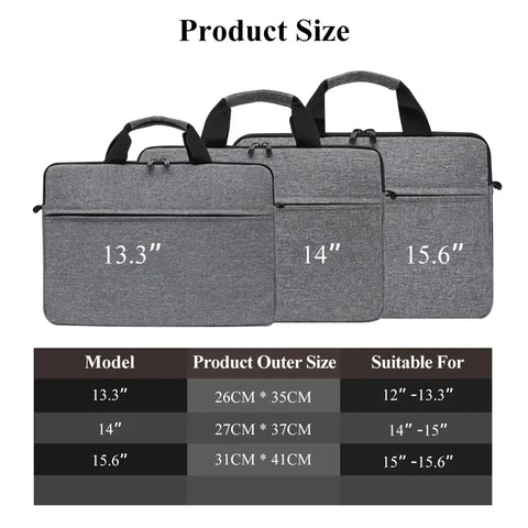 Business Laptop Bag Case Shoulder Tote Bag Notebook Bag Briefcase For 13-15.6-Inch Macbook Air Pro HP Huawei Asus Dell handbag