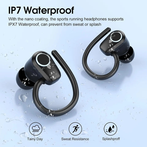 Wireless Earbuds, Bluetooth 5.3 Earbuds Stereo Bass, in-Ear Noise Cancelling Mic, Earphones IP7 Waterproof Sports, 40H Playback