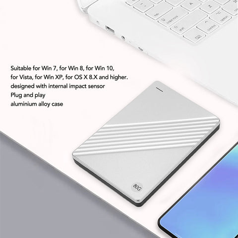 External Hard Drive  2.5 Inch USB 3.0 Aluminium Alloy Plug and Play Mobile Hard Disk for Computer TV Phone External