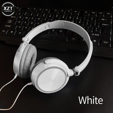 HD Sound Wired Headphones Over Ear Headsets Bass HiFi Sound Music Stereo Earphone Flexible Adjustable Headset For PC MP3 Phone