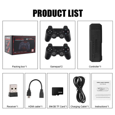 Gaming Console HDMI-Compatible TV Handheld Game Console 20000 Games Wireless Controller for PS1 N64 DC