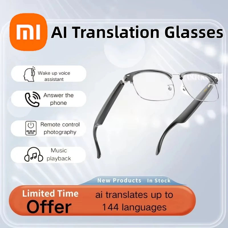 Xiaomi AI Translation Glasses Smart Glasses Music Bluetooth HD Calling Sunglasses 138 Languages Travel Business Making Friends