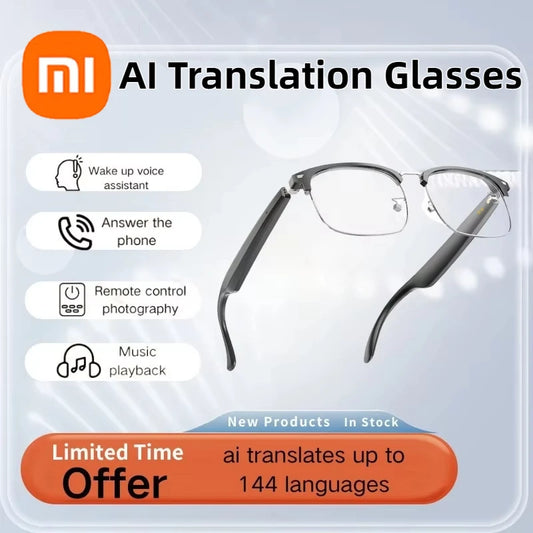 Xiaomi AI Translation Glasses Smart Glasses Music Bluetooth HD Calling Sunglasses 138 Languages Travel Business Making Friends