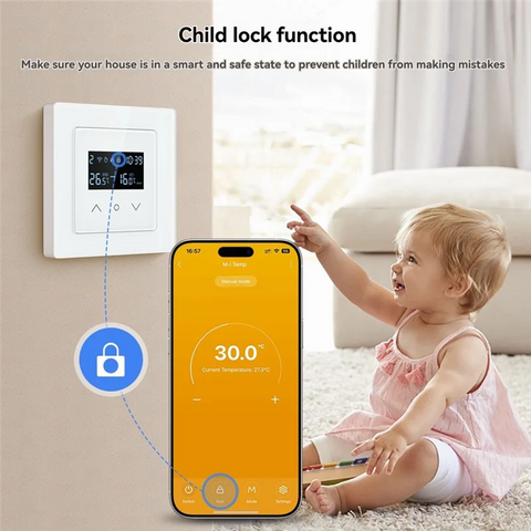 BTLIFE-Smart Thermostat House Wifi Tuya Technology LCD Digital Display For Home Room Temperature Control