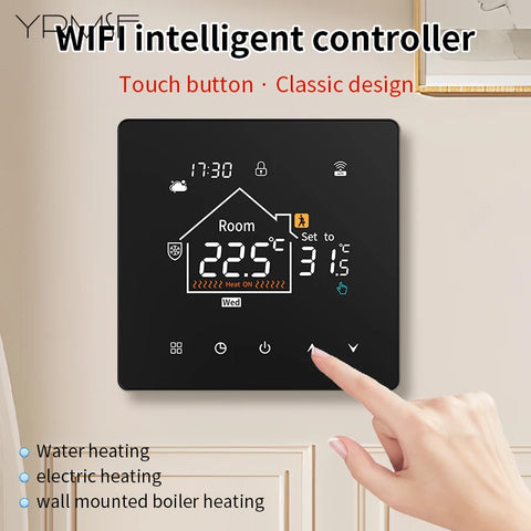 Smart WiFi Thermostat Programmable Color Display for Heating Cooling Switch Smart Temperature Control Home Office Intelligent