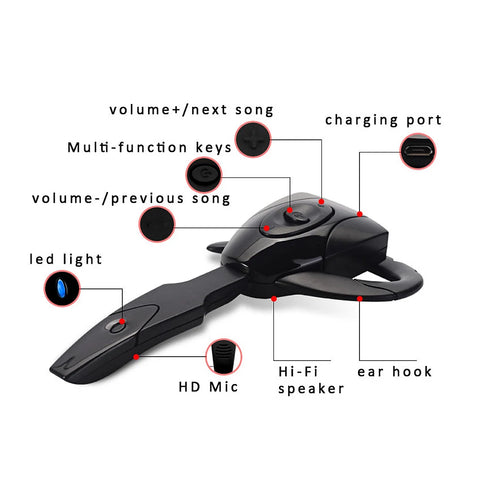 Wireless Earphone Driving Noise-Canceling Earbuds with Microphone USB Mini Headset for Car Drivers Office Computer Accessories